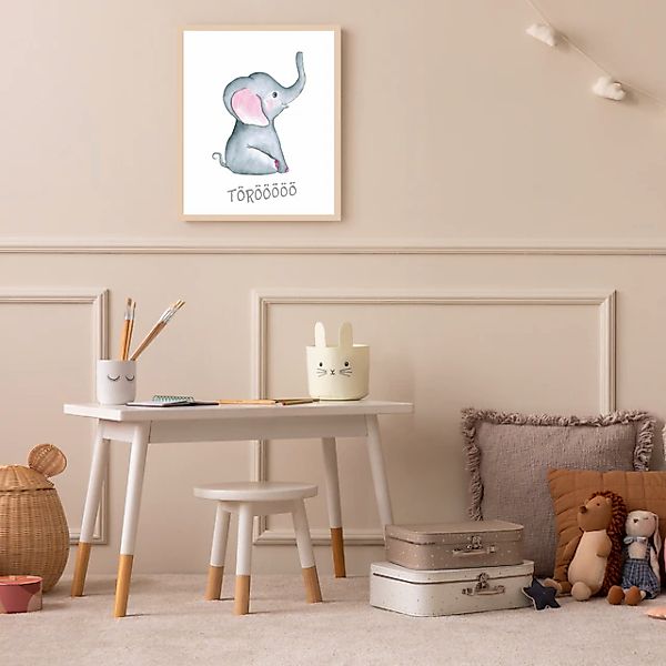 Lüttenhütt Bild mit Rahmen »oder Poster, Elefant mit Spruch«, Elefant-Elefa günstig online kaufen