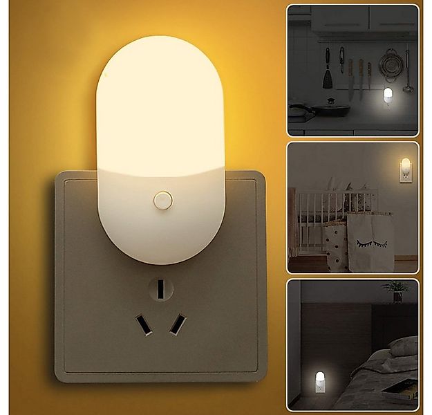 Rosnek Nachtlicht Nachtlicht Steckdose, warmweiß/weiß für Kinderzimmer, Sch günstig online kaufen