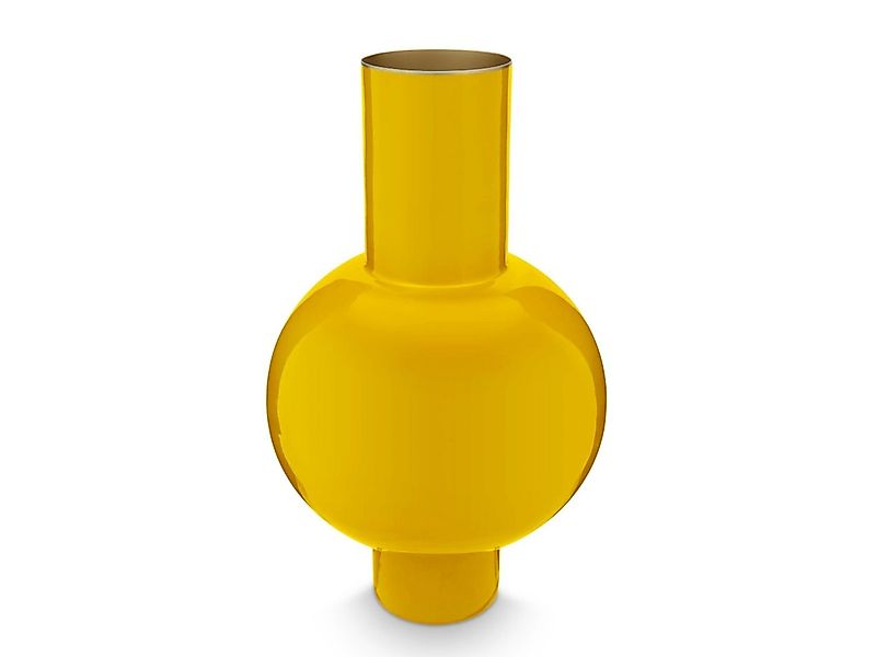 PiP Studio Dekovase Vase Metal medium ockergelb 24 x 40 cm (Vasen), Vase Me günstig online kaufen
