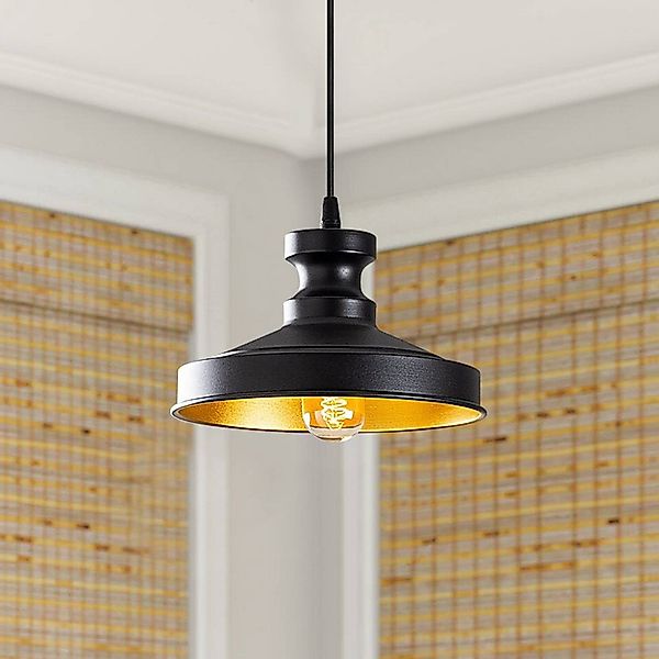 Hängeleuchte Berceste, schwarz, Metall, Ø 22 cm, E27 günstig online kaufen