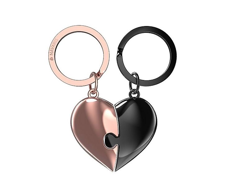 Navaris Schlüsselanhänger Liebespuzzle - Anhänger mit Zinklegierung - Keych günstig online kaufen