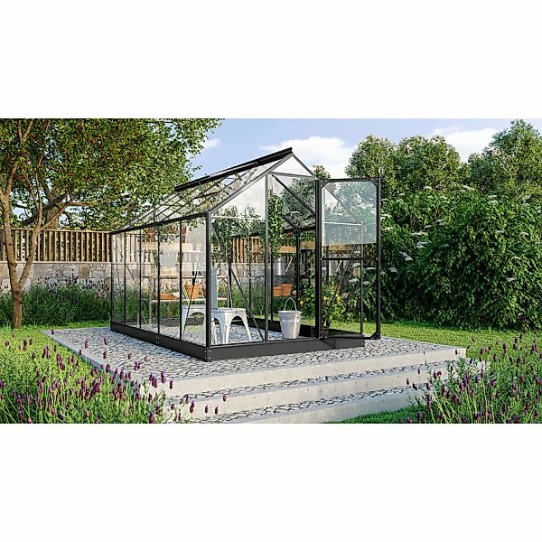 Vitavia Gewächshaus Triton 6200 Schwarz 6,2 m² inkl. Fundamentrahmen günstig online kaufen