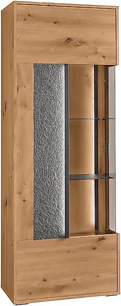 set one by Musterring Vitrine »Deltona« mit Sandsteinelement, inkl. Beleuch günstig online kaufen