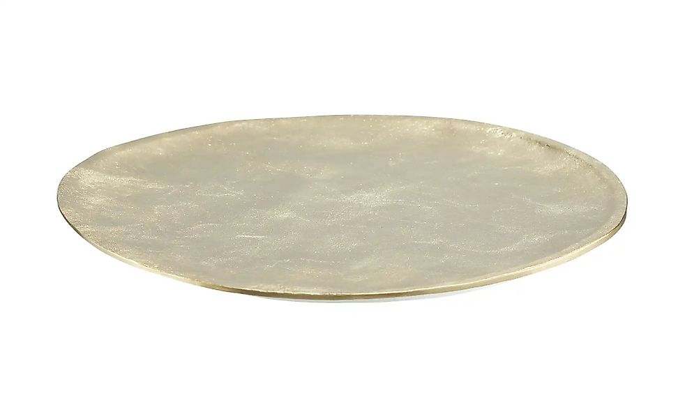 HOME STORY Deko Teller   ¦ gold ¦ Aluminium ¦ Maße (cm): H: 2  Ø: 43 Access günstig online kaufen
