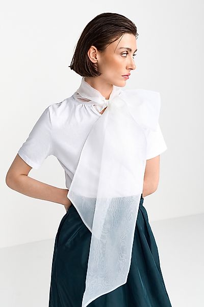 RICHROYAL Kurzarmshirt mit auffälliger Schleife am günstig online kaufen