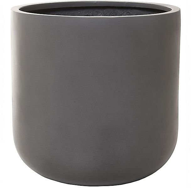 VIVANNO Blumentopf Fiberglas CHICO Rund - Grau Beton-Design (1 St), 40x40x4 günstig online kaufen