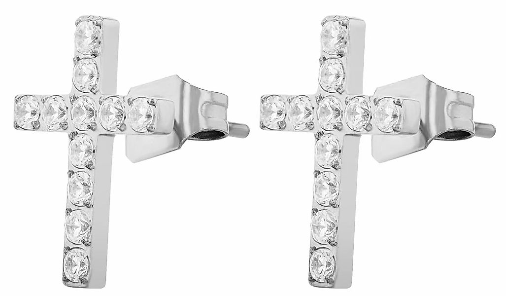 Adelia´s Paar Ohrhänger "Damen Ohrringe – Ohrstecker aus Edelstahl mit Stra günstig online kaufen