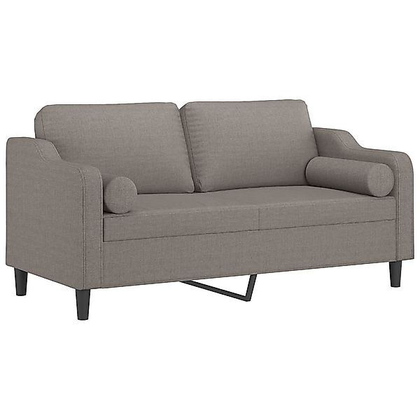 vidaXL Sofa 2-Sitzer-Sofa mit Zierkissen Taupe günstig online kaufen