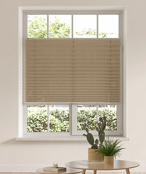 my home Plissee "DAHRA - in Crush-Optik" Lichtschutz ohne Bohren verspannt günstig online kaufen