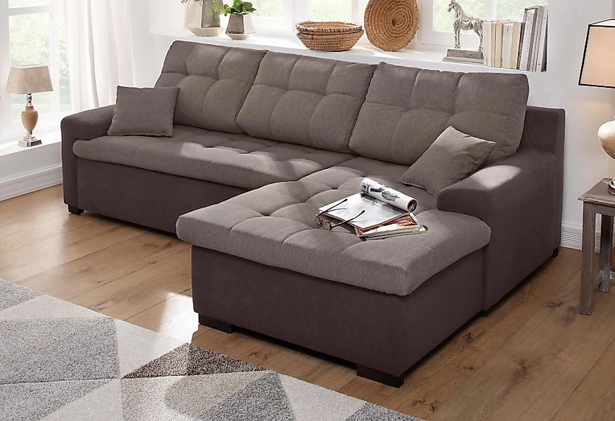 Home affaire Ecksofa "Föhr L-Form" wahlweise mit Bettfunktion günstig online kaufen