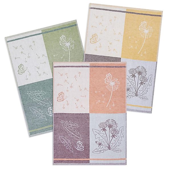 Kracht Geschirrtuch Pusteblume, (Set, 3-tlg., 3-teilig), günstig online kaufen