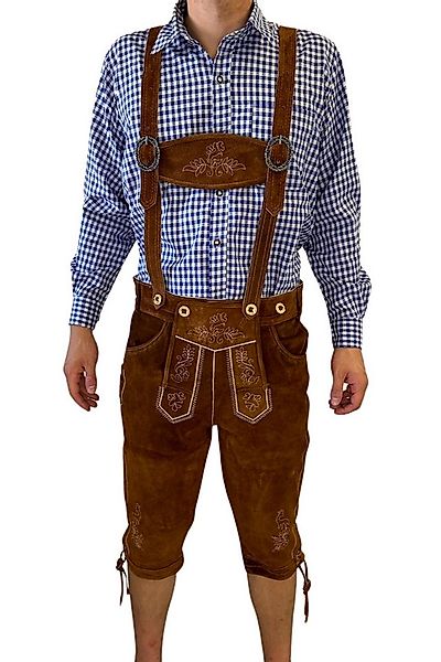 Dretaild Trachtenlederhose Premium Lederhose Herren Tracht Kneelength günstig online kaufen
