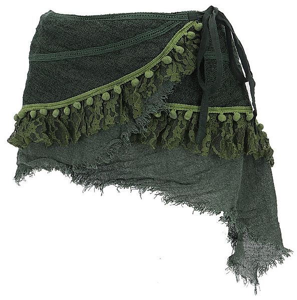 Guru-Shop Minirock Goa Cacheur mit Spitze, Minirock, Wickelrock.. alternati günstig online kaufen