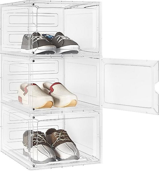 Woltu Schuhbox Aufbewahrungsboxen (3 St), stapelbar Schuhschrank mit magnet günstig online kaufen