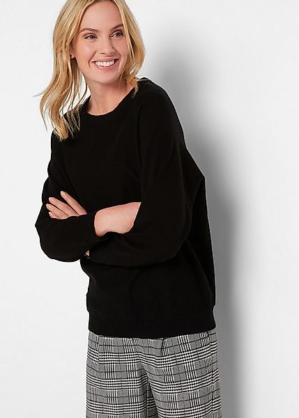 bonprix Strickpullover Pullover mit Fledermausärmeln günstig online kaufen