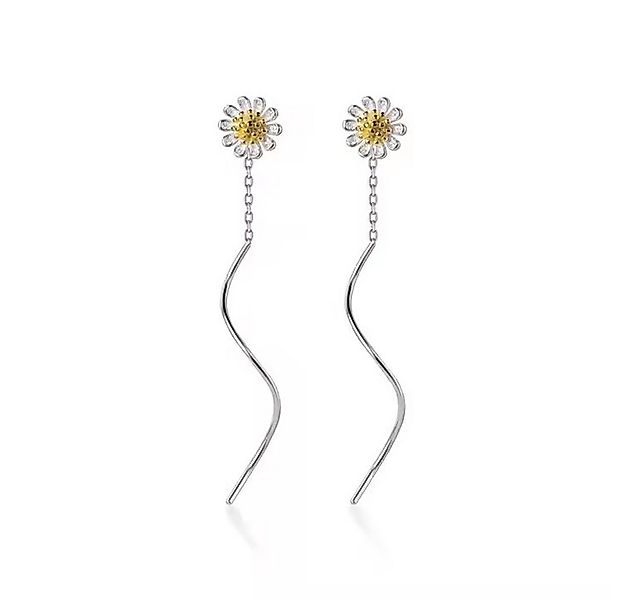 Runde Perlé Paar Ohrhänger zarte Gänseblümchen Ohrhänger, minimalistische H günstig online kaufen