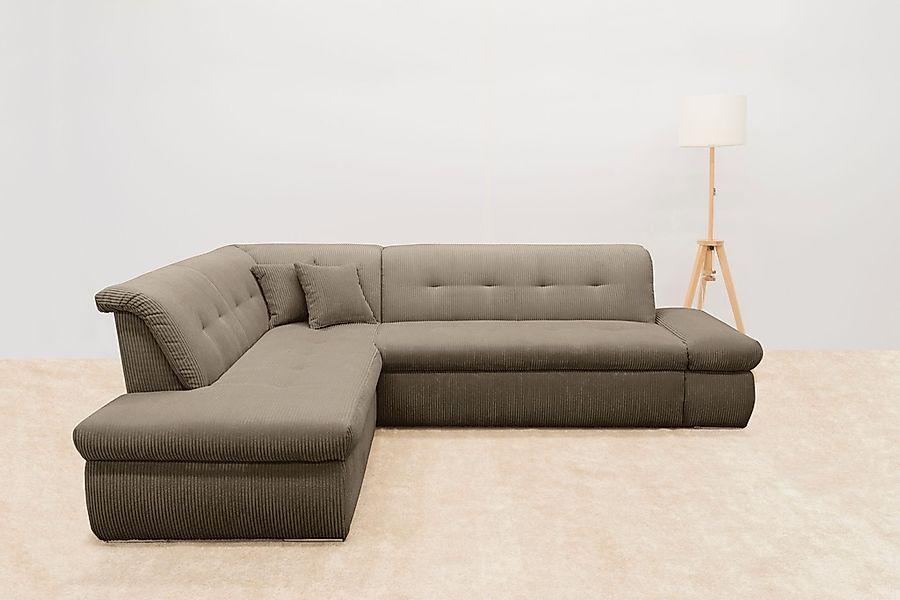 DOMO collection Ecksofa "Moric L-Form" wahlweise mit Bettfunktion und Armle günstig online kaufen