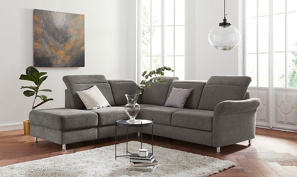 sit&more Ecksofa "Darwin L-Form", inklusive Federkern, wahlweise mit Kopfte günstig online kaufen