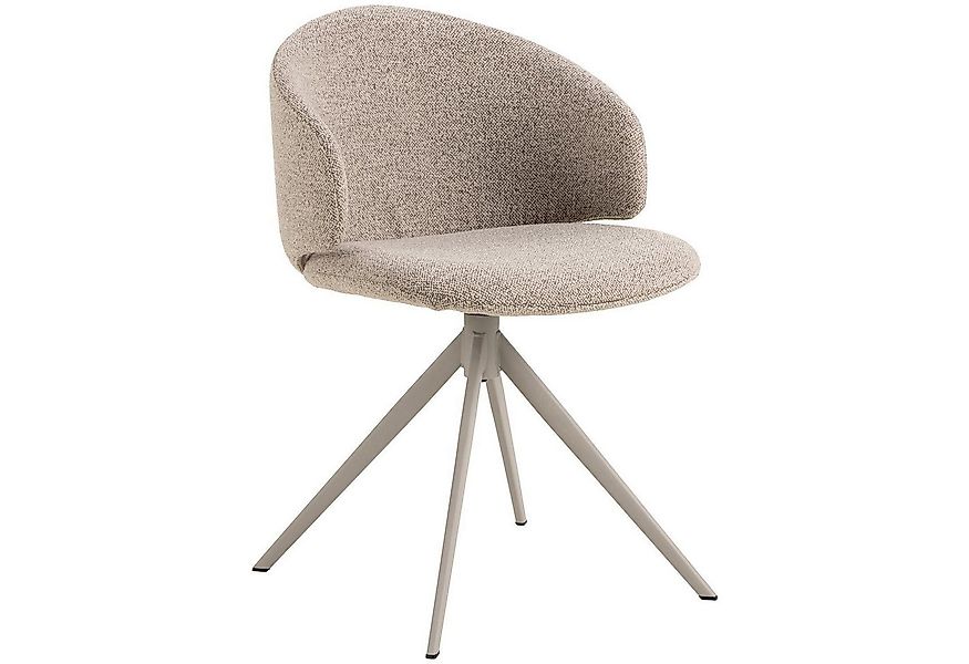 ACTONA GROUP Esszimmerstuhl ELLA, Beige, Grau, Boucléstoff, Stahlgestell, ( günstig online kaufen