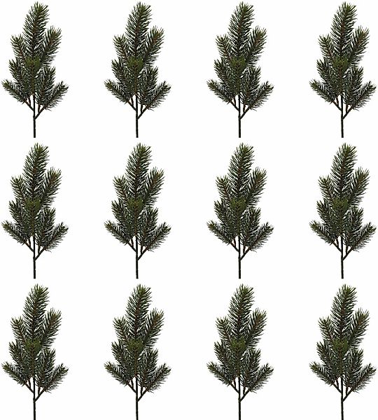 Creativ green Winterliche Kunstpflanze "Weihnachtsdeko", Zweig, 12 Stück im günstig online kaufen
