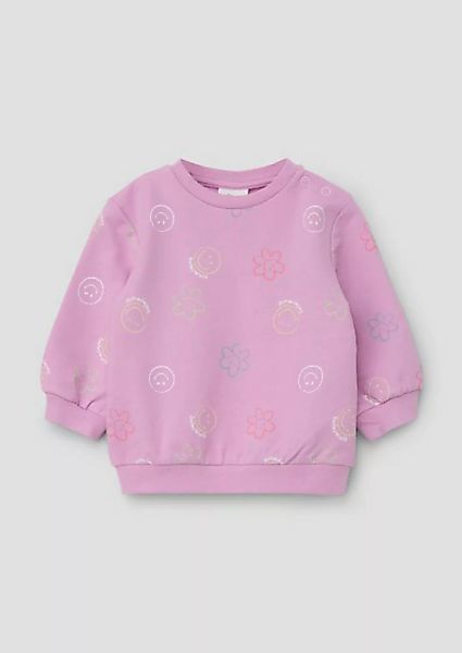s.Oliver Sweatshirt Sweatshirt mit All-over-Smiley®-Print günstig online kaufen