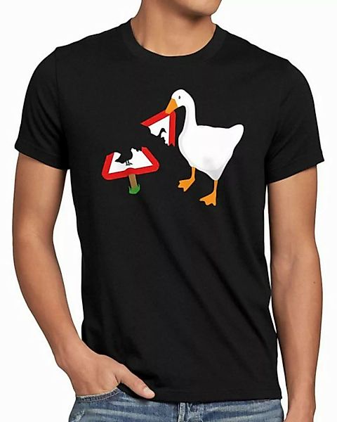 style3 T-Shirt Herren T-Shirt Gänse Panik gans videospiel günstig online kaufen