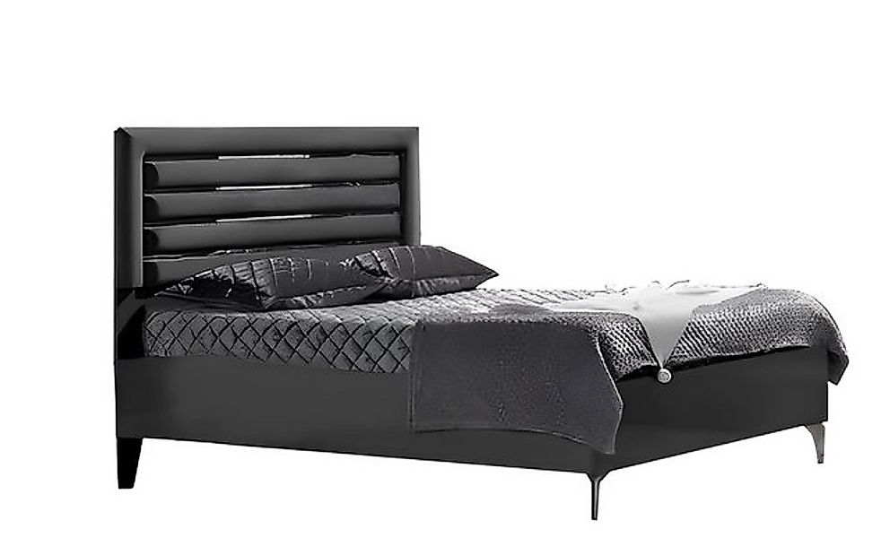 JVmoebel Bett DoppelBett Bett Schlafzimmer 180cm Matratze Schwarz moderner günstig online kaufen