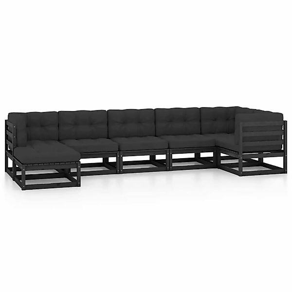 7-tlg. Garten-lounge-set Mit Kissen Massivholz Kiefer günstig online kaufen