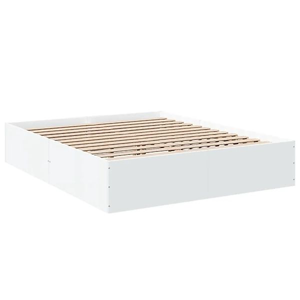 vidaXL Bettgestell Weiß 150x200 cm Holzwerkstoff 3281007 günstig online kaufen