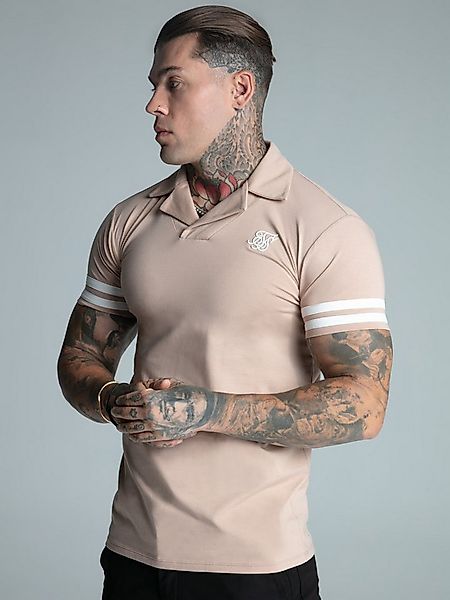 Siksilk Poloshirt SikSilk Herren Braunes Tournament Revere Polo günstig online kaufen