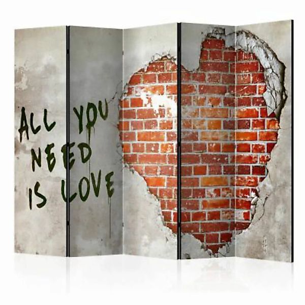 artgeist Paravent Love is all you need II [Room Dividers] mehrfarbig Gr. 22 günstig online kaufen