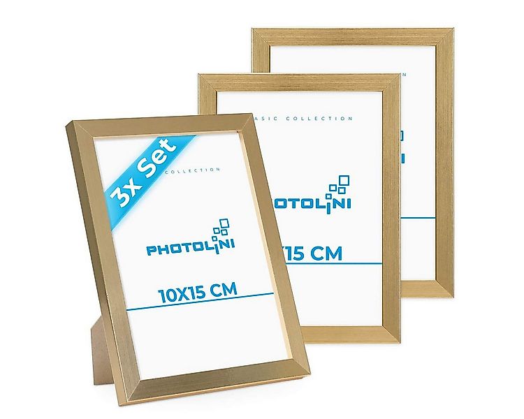 PHOTOLINI Bilderrahmen 3er Set, stabiles MDF-Holz, mit Acrylglas, extra Zub günstig online kaufen