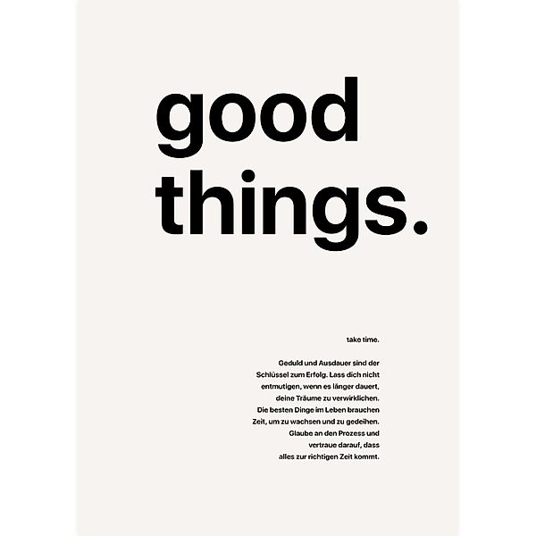 WANDKIND Poster Good Things Motivations-Poster günstig online kaufen