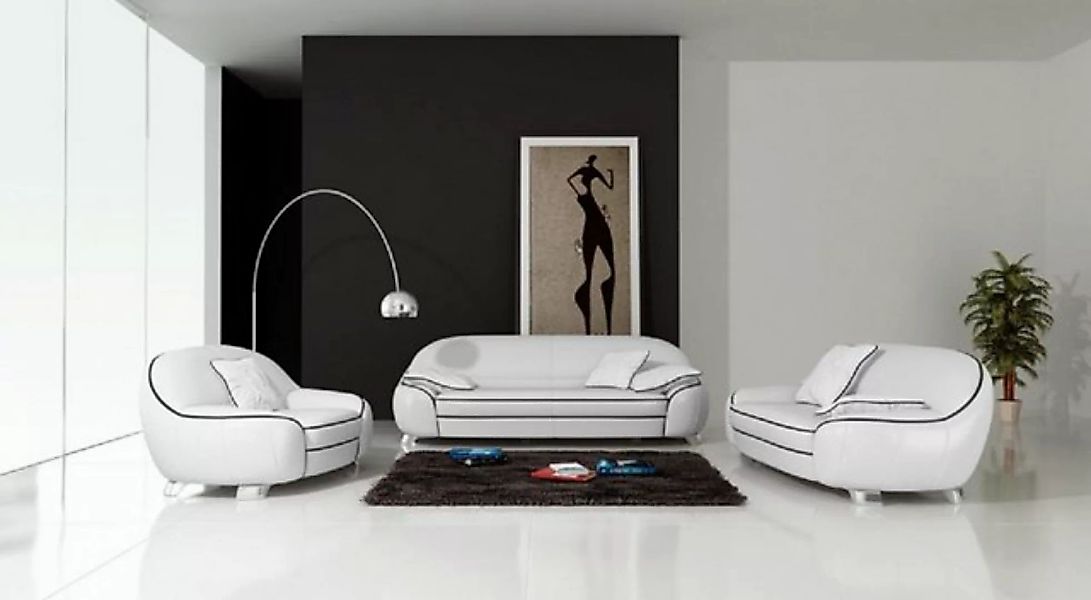 JVmoebel Sofa Ledersofa Couch Sofagarnitur 3+2 Sitzer Design Modern, Made i günstig online kaufen