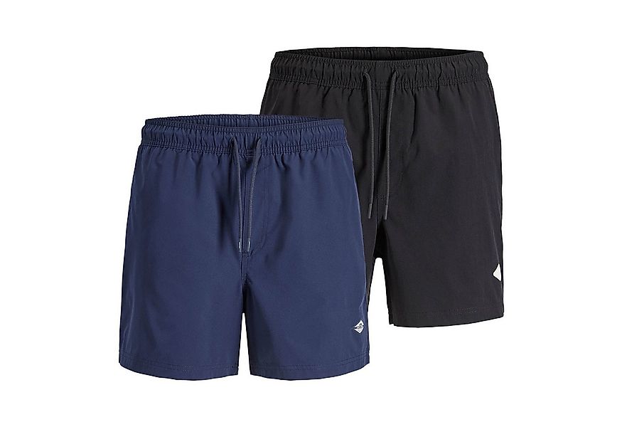 Jack & Jones Badeshorts Herren Badeshorts 2er Pack Polyester günstig online kaufen
