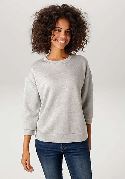 Aniston CASUAL Sweatshirt, allover mit kleinen Glitzersteinchen Verziert - günstig online kaufen