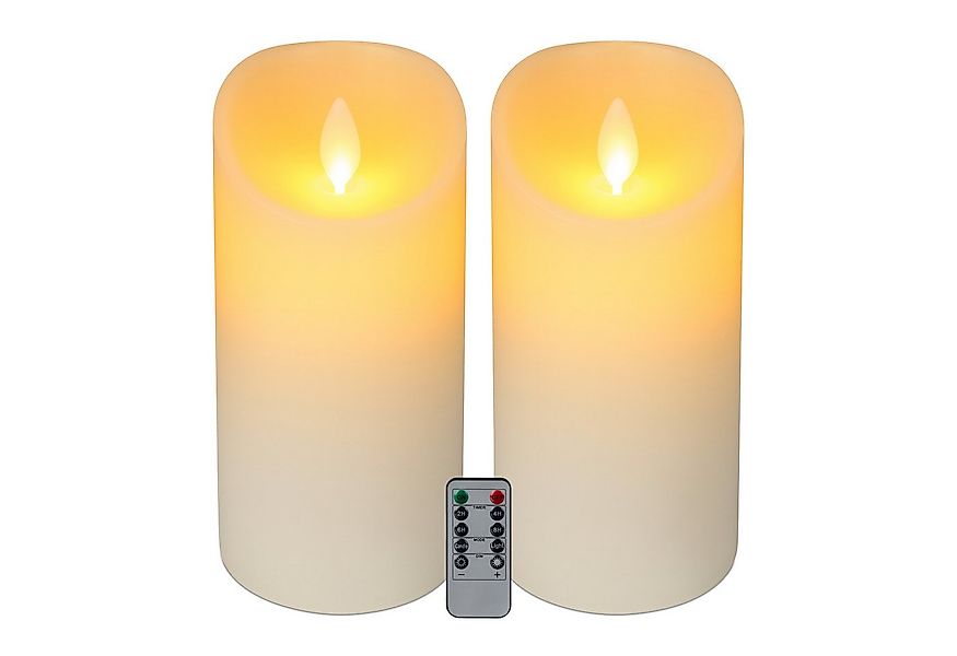 relaxdays LED-Kerze mit Timer 2er Set 24,5 cm günstig online kaufen