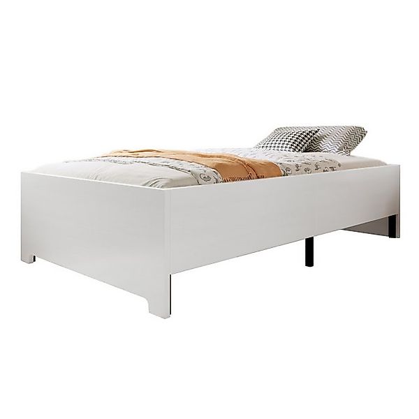 VISTEFLY Holzbett Massivholzbett 90x200 weiß mit Lattenrost, stabil & rutsc günstig online kaufen