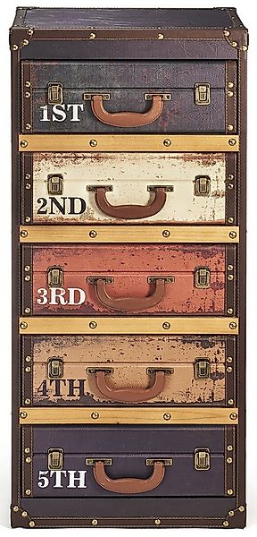 Kobolo Regal Kofferregal in Kofferoptik RETRO 5 Fächer 43x31x94 günstig online kaufen