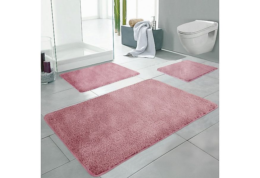 LindenBerg Badematte Badvorleger mit Mikrofaser - Badezimmer Teppich, Höhe günstig online kaufen