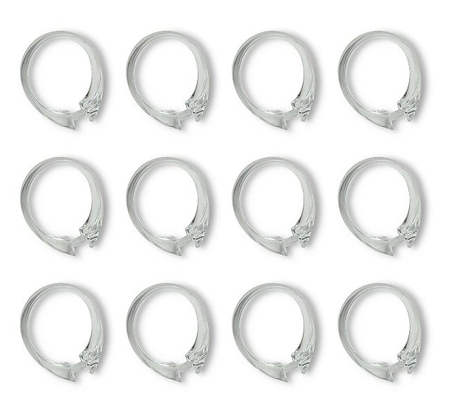nodeko Duschvorhangringe Duschmantelringe, transparent, Ø innen 42 x 45 mm, günstig online kaufen
