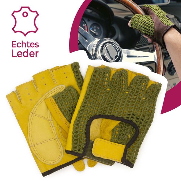 Adapter Universe Lederhandschuhe Autofahrer Handschuhe Retro günstig online kaufen