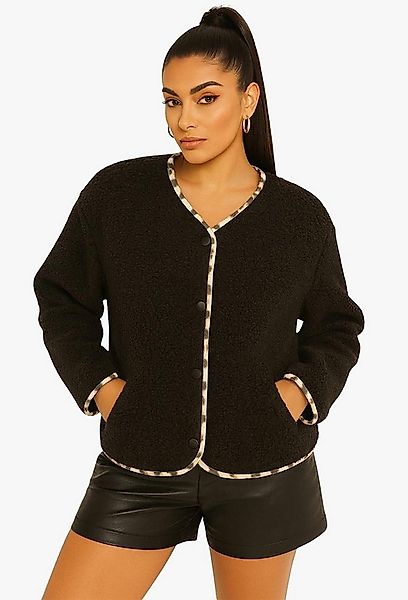 Worldclassca Fellimitatjacke Worldclassca Teddy Jacke Warm Kuschelig Leopar günstig online kaufen