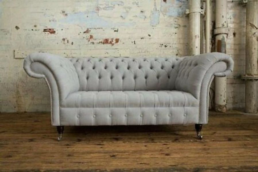 JVmoebel Sofa Chesterfield Textil Polster Design Sofa 2 Sitzer Sofa Luxus günstig online kaufen