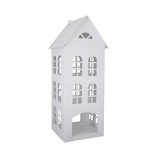 Grafelstein Kerzenlaterne Laterne WHITE HOME weiß Haus aus Metall H45cm Dek günstig online kaufen
