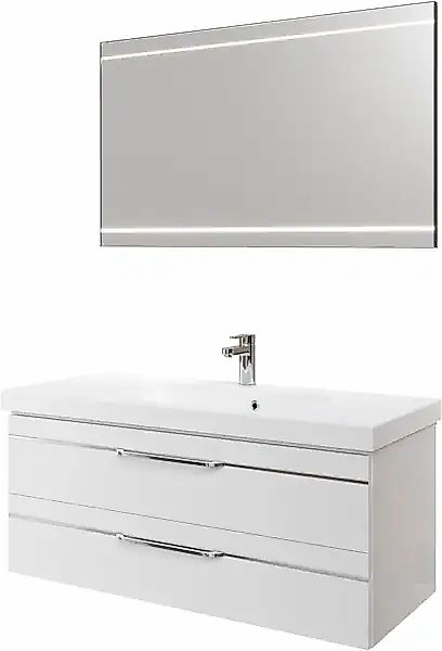 Saphir Badmöbel-Set »Balto 2-teilig Mineralmarmor-Waschtisch mit LED-Spiege günstig online kaufen