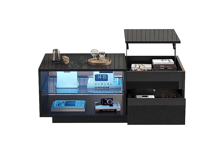 BlingBin Couchtisch Wohnzimmertisch mit LED (1er Set, 1-St., Hochglanz-Couc günstig online kaufen