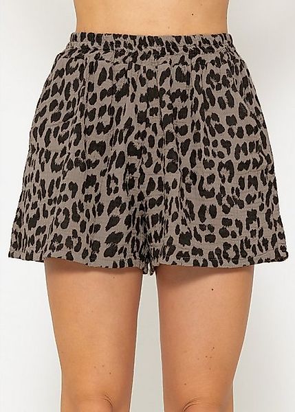 SASSYCLASSY Shorts Leichte Leo Musselin Sommer Hose Damen Kurz Lockere Muss günstig online kaufen