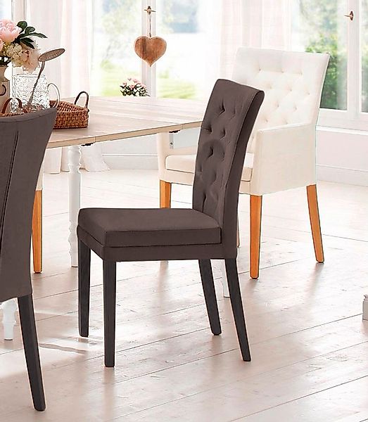 Home affaire 4-Fußstuhl »Colorado«, (Set), 4 St., Luxus-Microfaser, Beine a günstig online kaufen