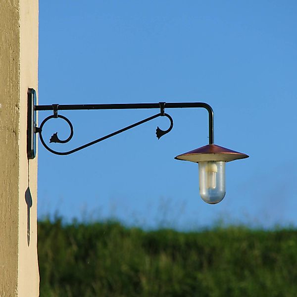 Außenwandleuchte Louvre, Ausladung 90 cm grün/klar günstig online kaufen